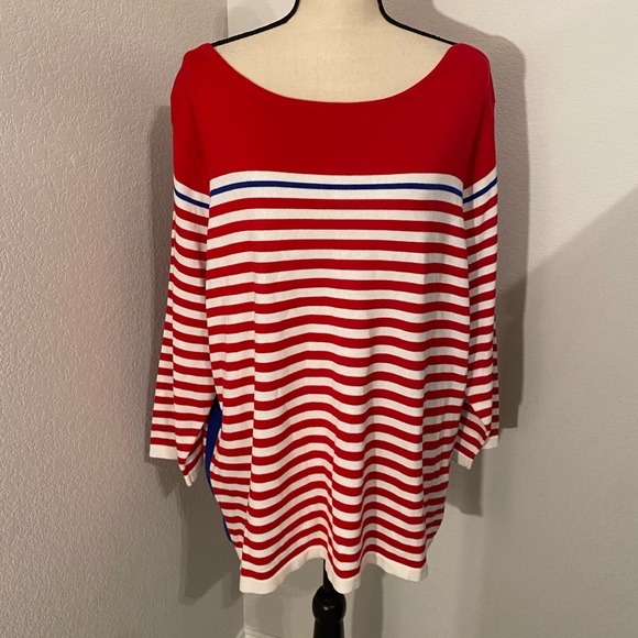 Red Striped Top - Picture 1 of 4